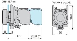 Alternative view of Przycisk sterowniczy XB4BA42 (czerwony) 1xNC