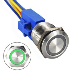 Przełącznik hermetyczny 250V 3A bistabilny 22 mm ( zielony )