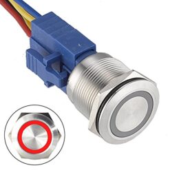 Przełącznik hermetyczny 250V 3A monostabilny 22 mm ( czerwony )