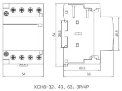 Alternative view of Stycznik Modułowy 3-FAZOWY 32A 4P 4NO cewka 230VAC