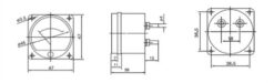 Alternative view of Amperomierz Panelowy 30A AC (HN-45)