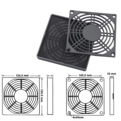OSŁONA WENTYLATORA Z FILTREM 120x120mm 3-częściowy