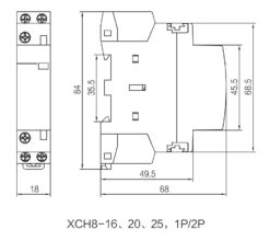 Alternative view of Stycznik Modułowy 1-FAZOWY 20A 2P 2NC cewka 230VAC