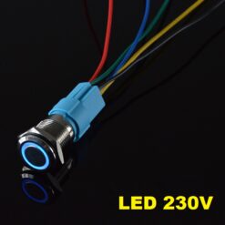 Przełącznik hermetyczny 250V 3A bistabilny 16 mm ( niebieski )