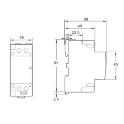 Alternative view of STYCZNIK MODUŁOWY sterowanie ręczne 63A/2NO/230VAC