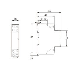 Alternative view of STYCZNIK MODUŁOWY sterowanie ręczne 25A/2NO/230VAC