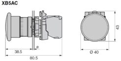 Alternative view of Przycisk Sterowniczy XB5AC31 Grzybek ZIELONY