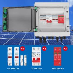 Rozdzielnica PV 2 Stringi Fotowoltaika 600V DC / 15A / 40kA / IP65 ( 2 IN / 1 OUT ) - obrazek 6