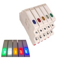 Alternative view of Lampka kontrolna LED Wskaźnik napięcia 9mm Szyna DIN 230V IP20