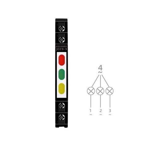 Lampka kontrolna 3 x LED Szyna DIN Black Edition - obrazek 6