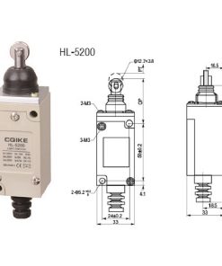 Wyłącznik krańcowy HL-5200 Krańcówka z rolką metal