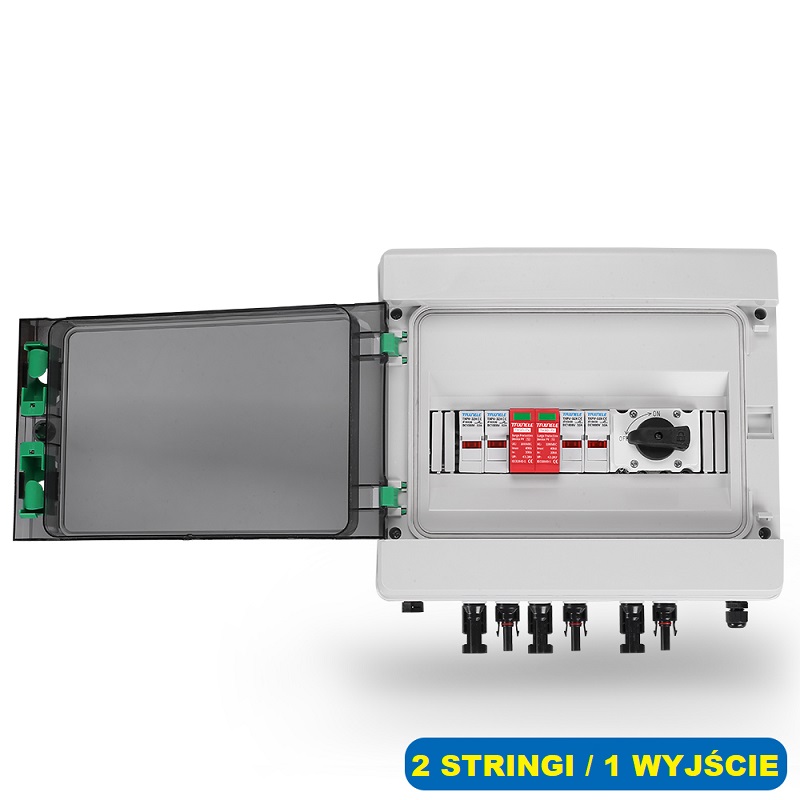 Rozdzielnica PV 2 Stringi 600V DC / 15A / 40kA / IP65 ( 2 IN / 1 OUT ) - obrazek 5