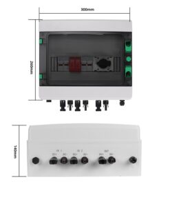 Alternative view of Rozdzielnica PV 2 Stringi 600V DC / 15A / 40kA / IP65 ( 2 IN / 1 OUT )