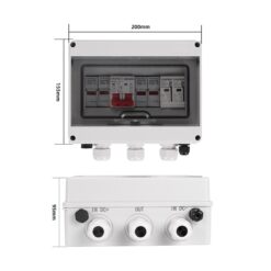 Alternative view of Rozdzielnica PV 2 Stringi 600V DC / 15A / 40kA / IP65 ( 2 IN / 1 OUT )