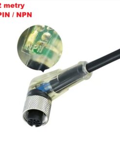 Przewód Czujnik Zbliżeniowy M12 4-PIN 2m ( wtyk kątowy ) sygnalizacja LED ( NPN )