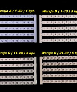 Szyld numeryczny ( blister 4 wersje) dla złącza CMK-420