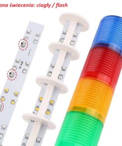 Wieża Kolumna sygnalizacyjna ( 3-moduły ) LED 230V AC + buzzer - obrazek 5