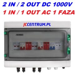 ROZDZIELNICA PV 1000V DC/AC 2 STRINGI 1 FAZOWA FOTOWOLTAIKA IP65