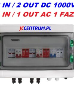 ROZDZIELNICA PV 1000V DC/AC 2 STRINGI 1 FAZOWA FOTOWOLTAIKA IP65